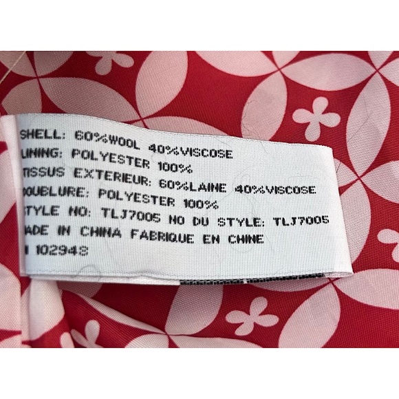 Sz L-tulle brand red swing style coat with front pockets (see description) - Picture 8 of 8